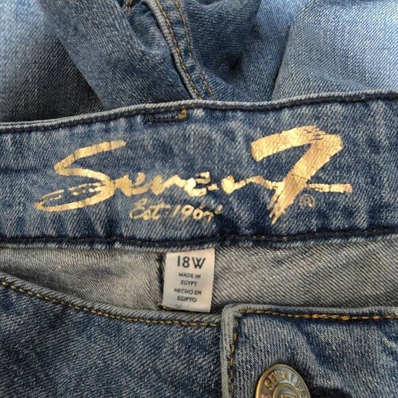 Seven7 Marilyn Boyfriend Raw Hem Jeans Plus Size - Picture 4 of 5